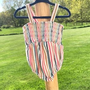 Old Navy: Girls 12-18months vertically striped Summer romper.